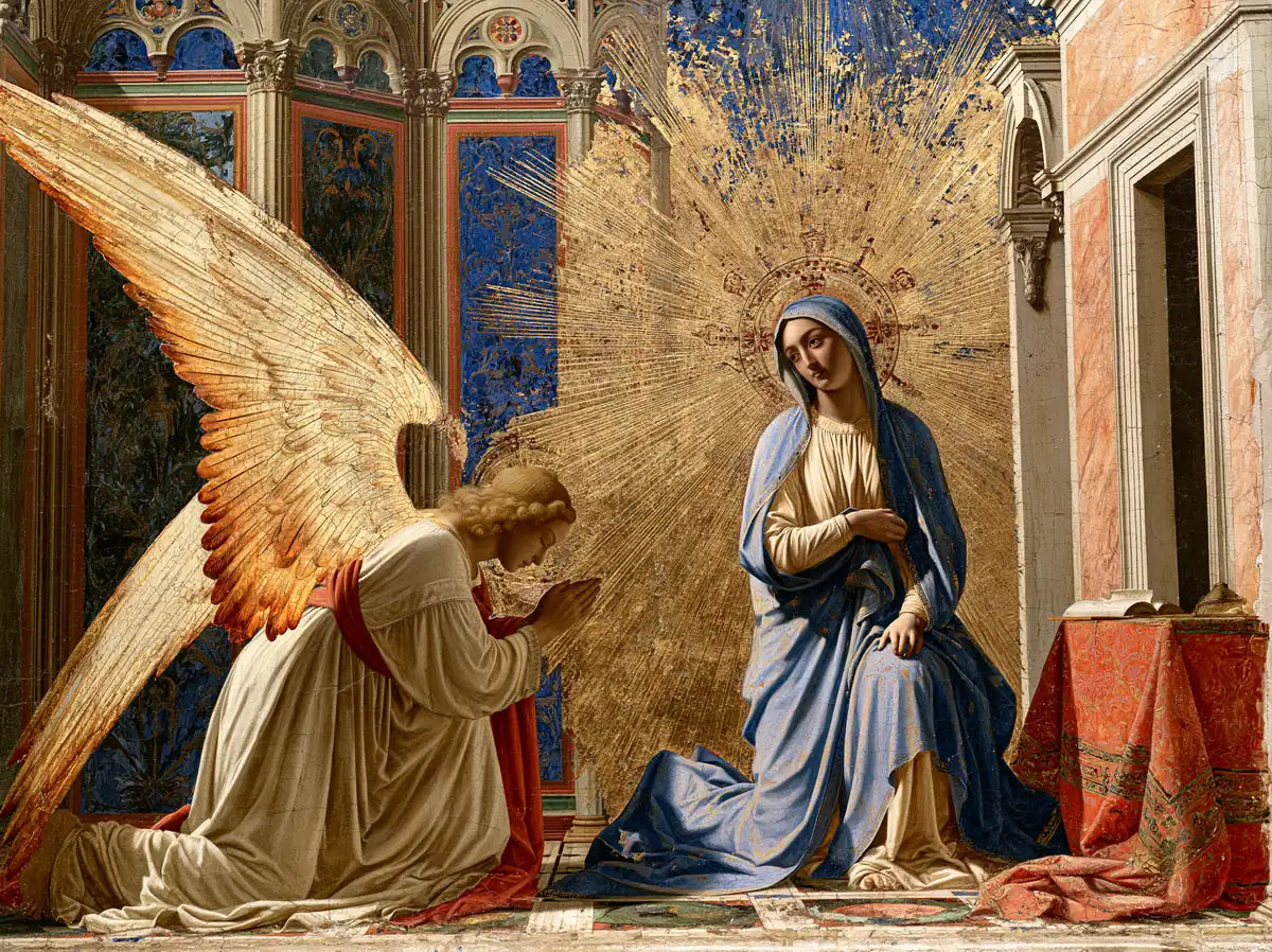 The Annunciation - Sacred Monumental View - Christian artwork collection