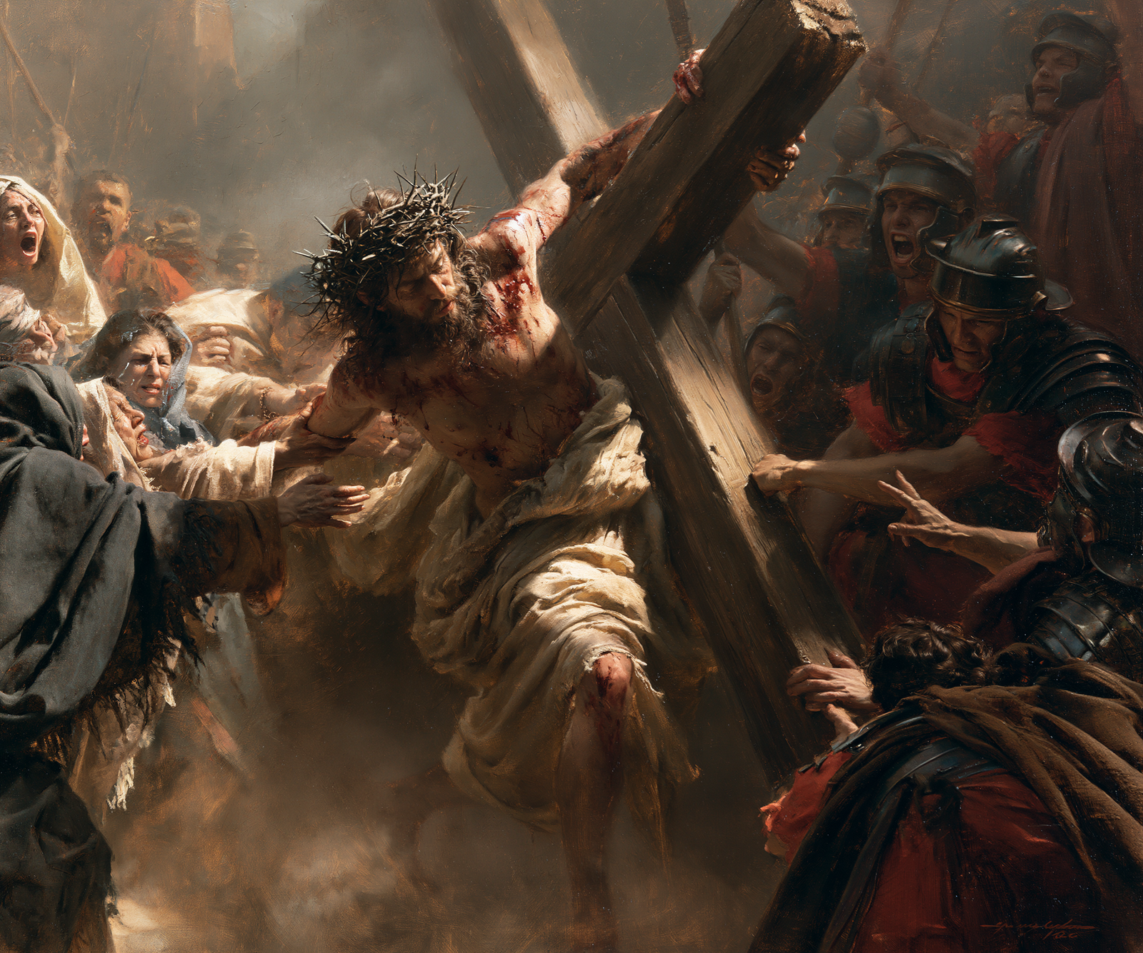 Christian work landscape - The Stations of the Cross - Explosion of movement - Alpha Christian Art