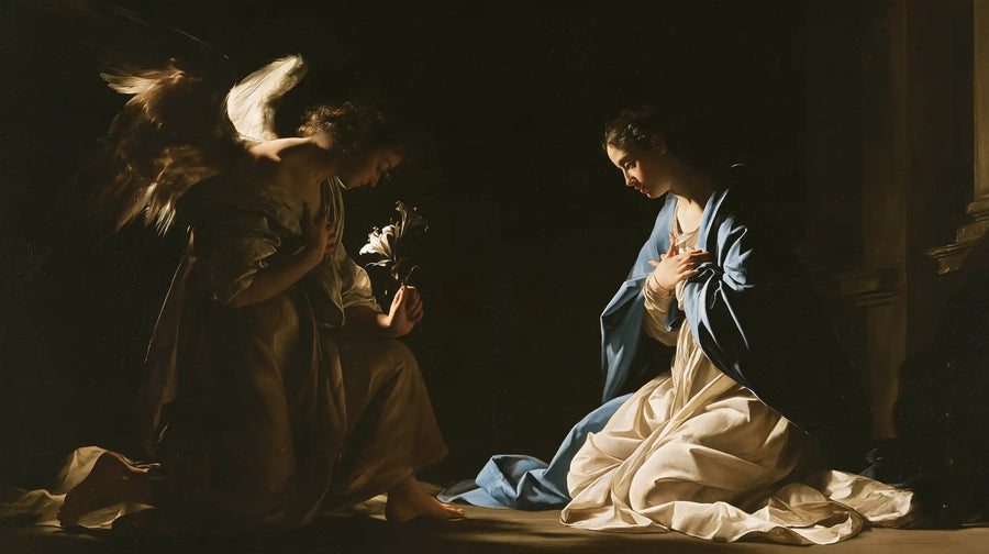 The Annunciation - Caravaggio Tenebrism · Landscape n° 3