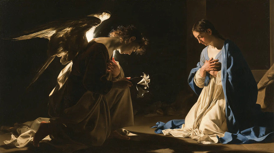 The Annunciation - Caravaggio Tenebrism · Landscape n° 8
