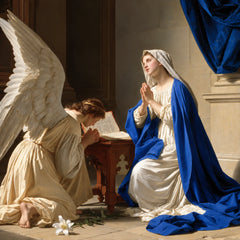 Gabriel Kneeling before Mary – Florentine Annunciation · Square