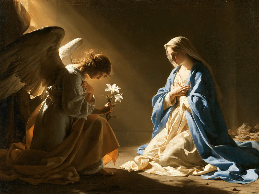 The Annunciation - Mary Kneeling before Gabriel · Landscape n° 1