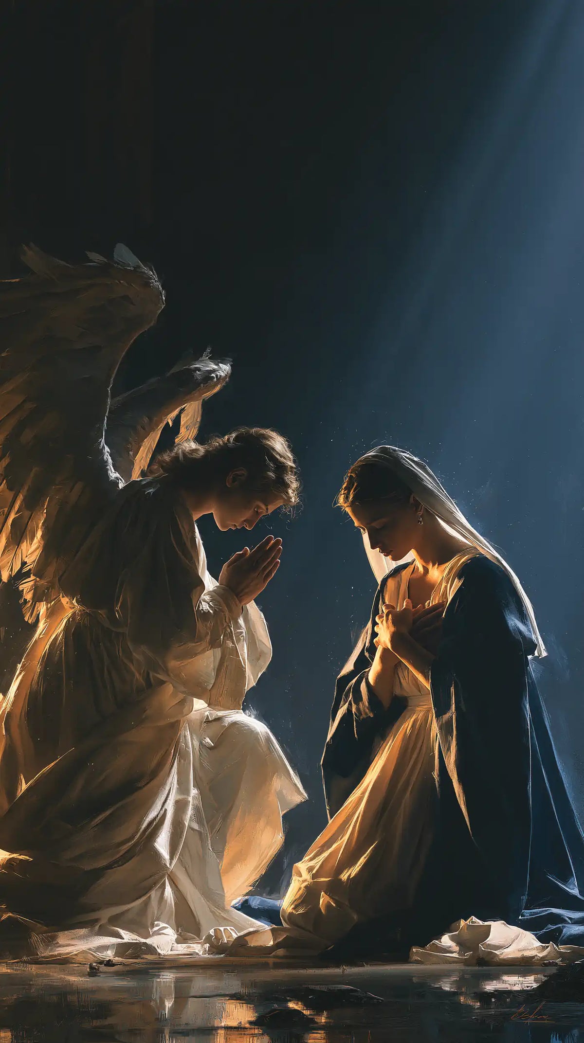 The Annunciation - Midnight Blue Chiaroscuro · Portrait n° 5