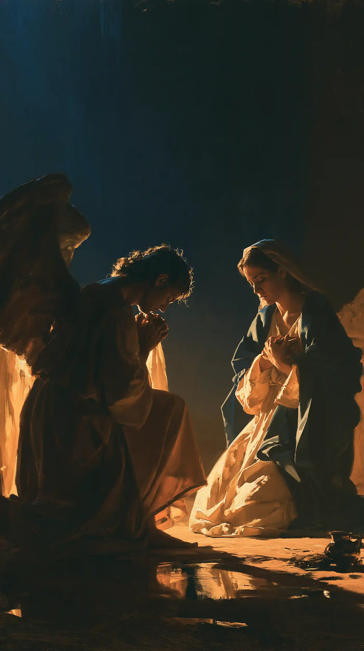 The Annunciation - Midnight Blue Chiaroscuro · Portrait n° 6