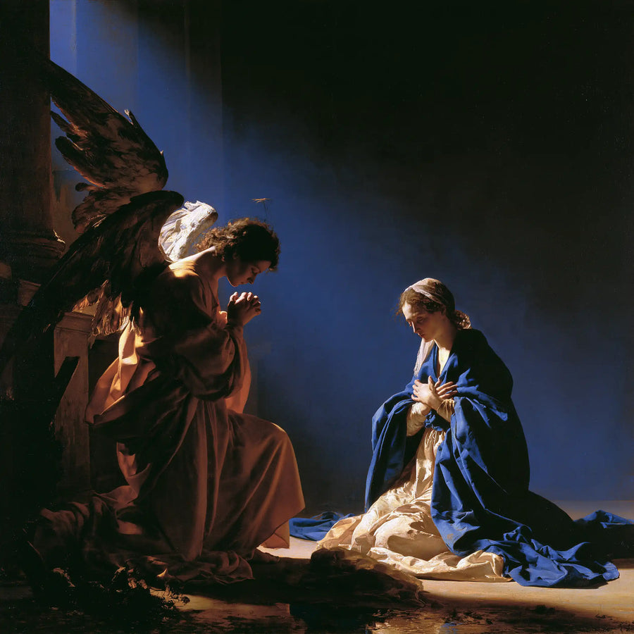 The Annunciation - Midnight Blue Chiaroscuro · Square n° 1