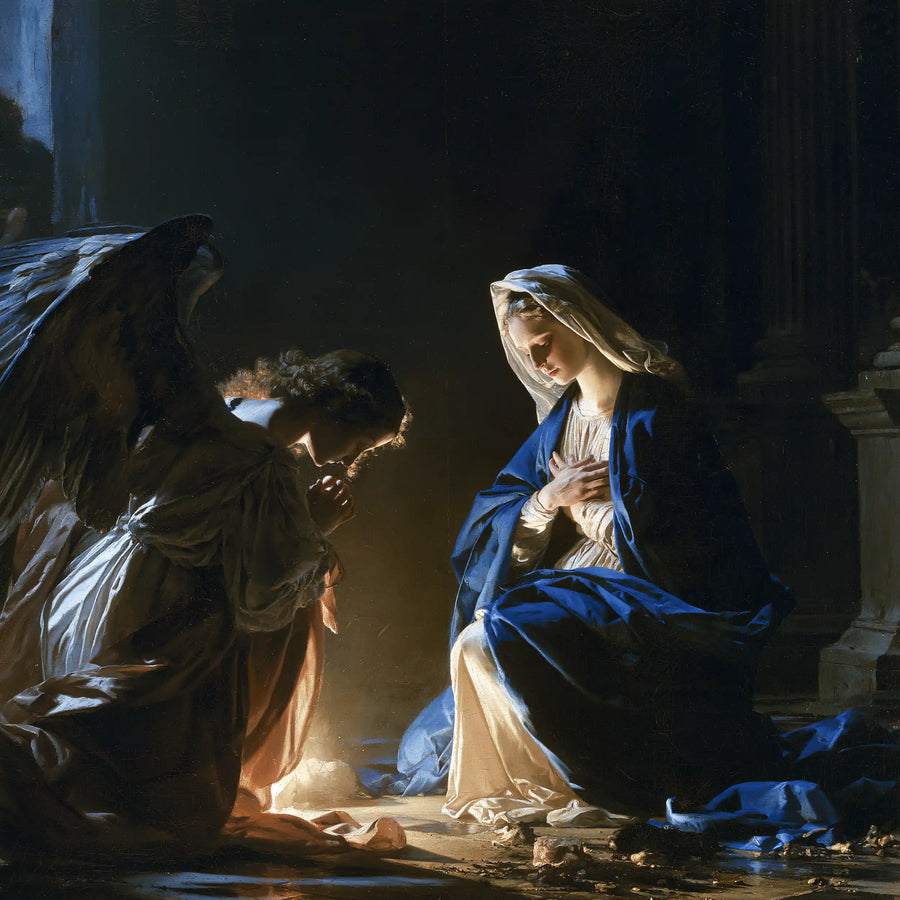 The Annunciation - Midnight Blue Chiaroscuro · Square n° 5