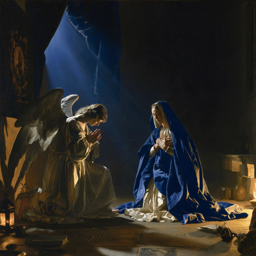 The Annunciation - Midnight Blue Chiaroscuro · Square n° 6
