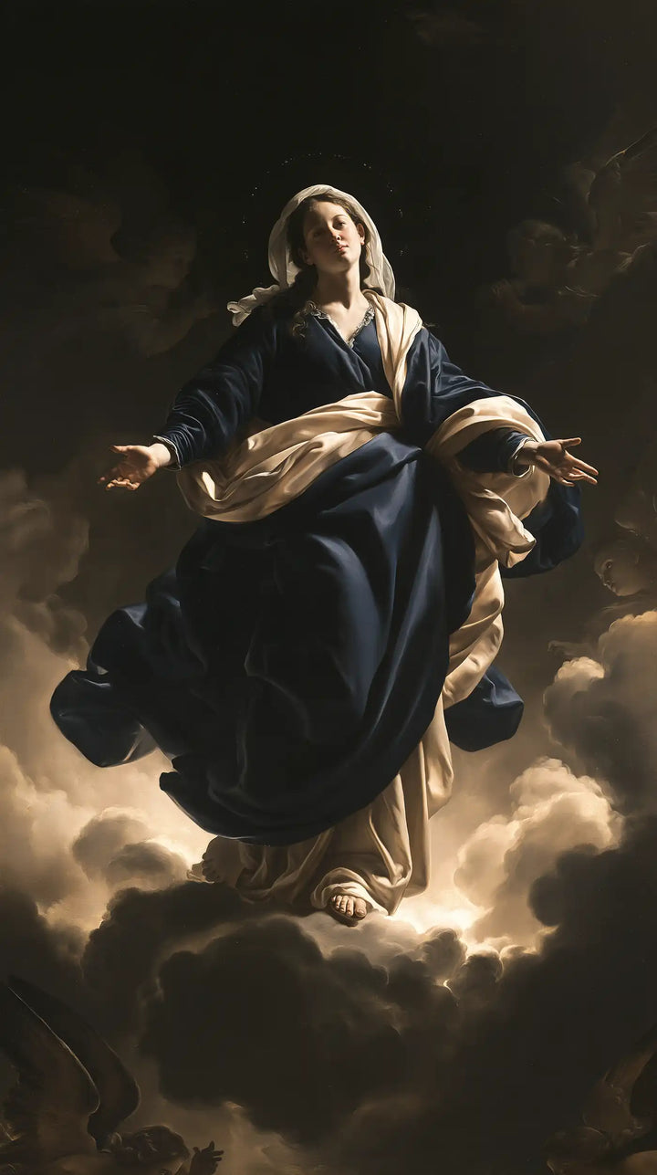 The Assumption of Mary - Caravaggio Tenebrism · Portrait n° 11