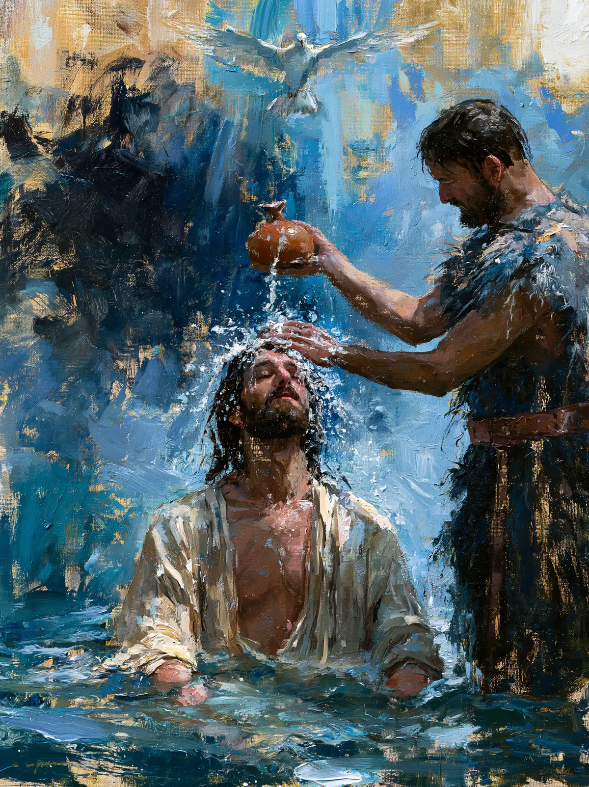 The Baptism of Jesus – Expressionist · Kneeling in the Jordan · Portrait no. 8
