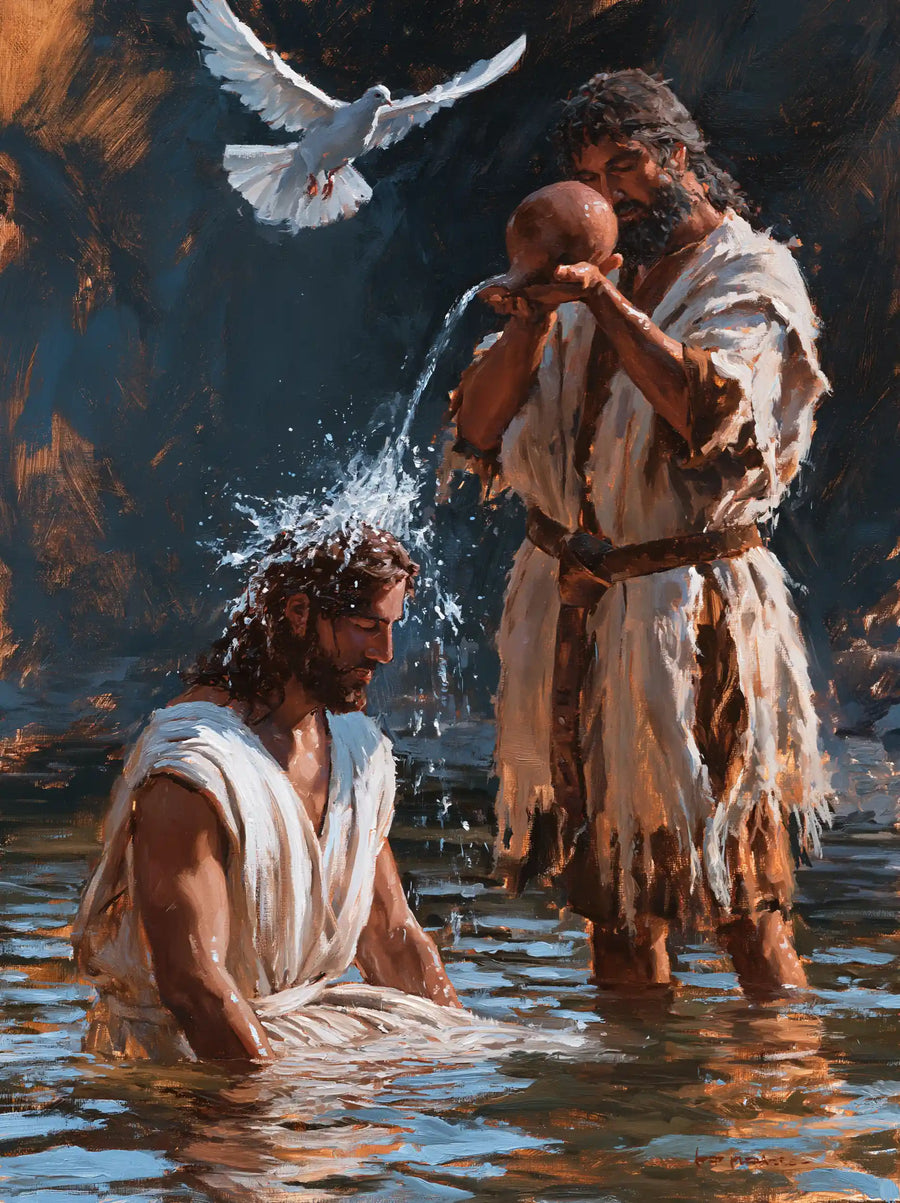 The Baptism of Jesus – Expressionist · Kneeling in the Jordan · Portrait no. 10