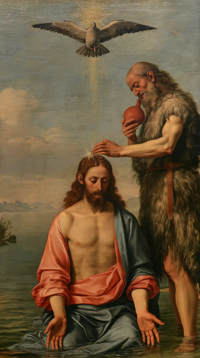 The Baptism of Jesus – Florentine Renaissance · Kneeling in the Jordan · Portrait no. 1