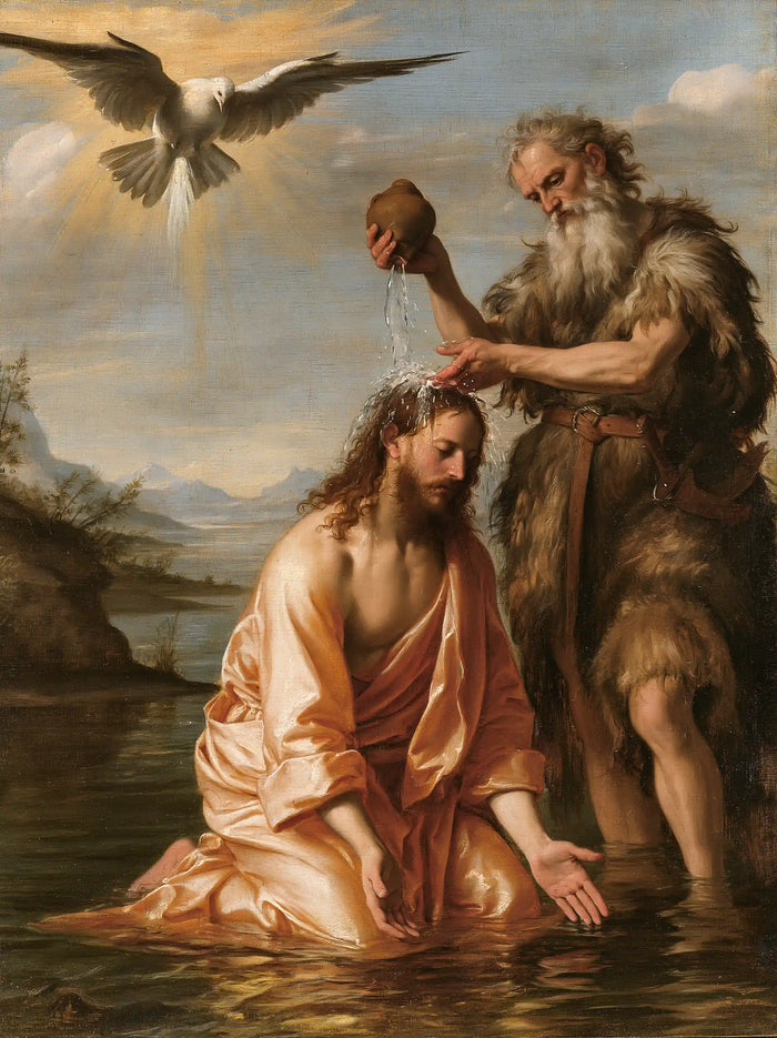 The Baptism of Jesus – Florentine Renaissance · Kneeling in the Jordan · Portrait no. 3