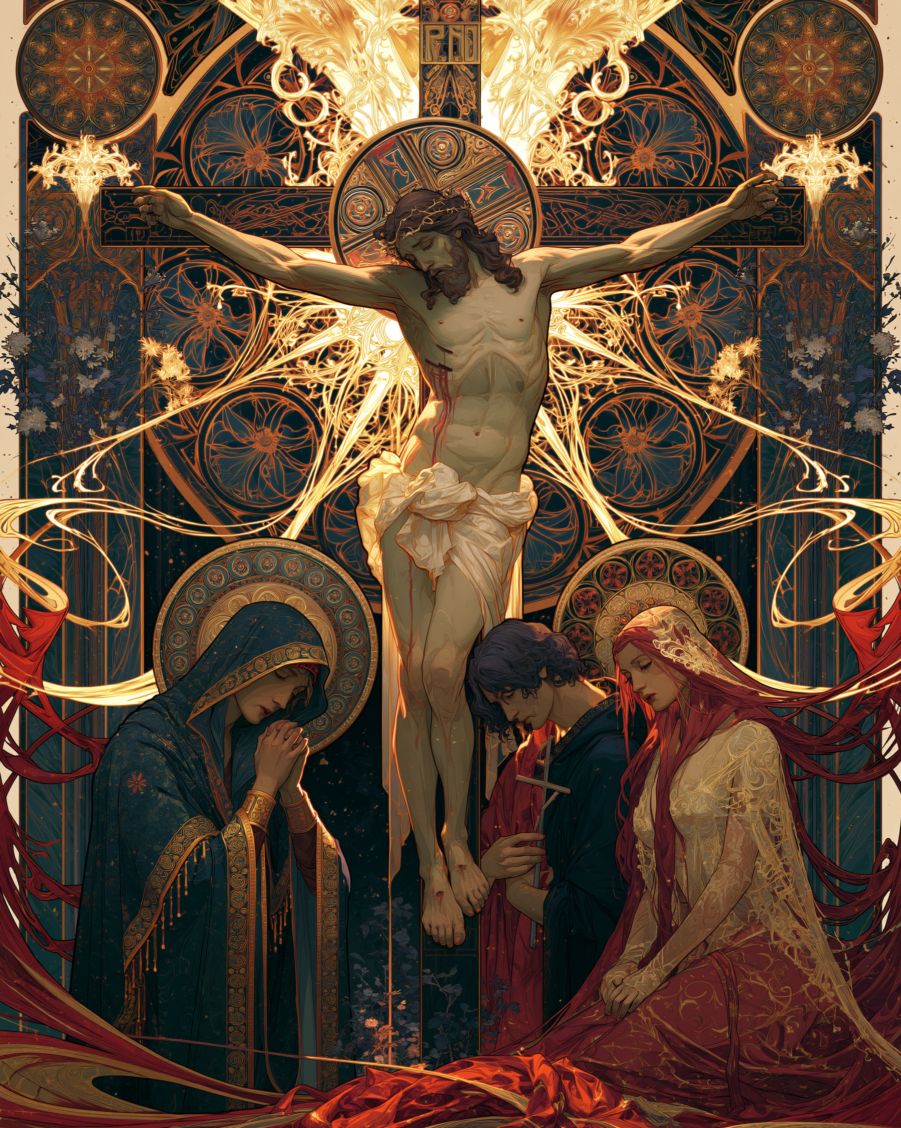 The Crucifixion - Sacred Art Nouveau · Portrait n° 21