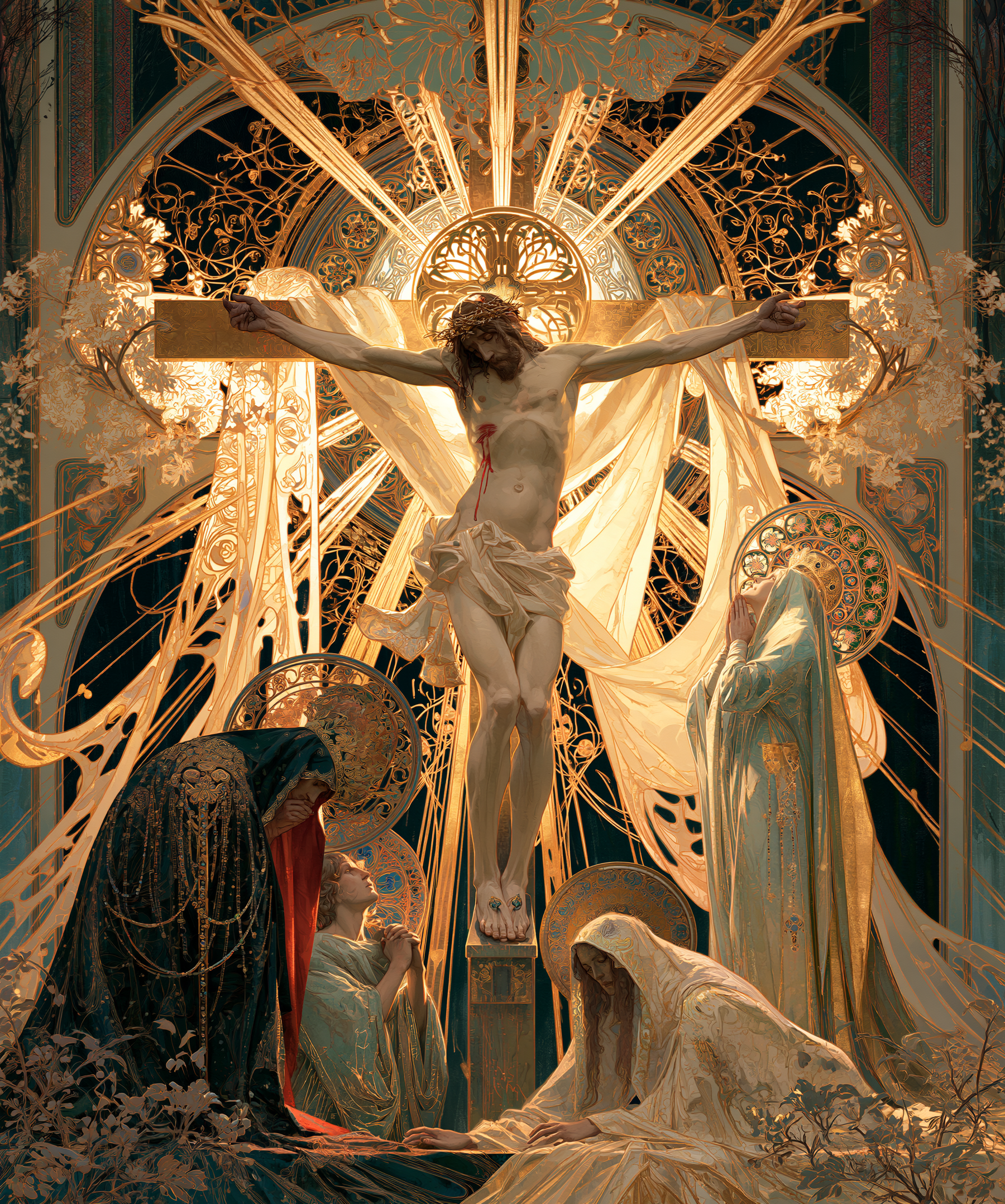 The Crucifixion - Sacred Art Nouveau · Portrait n° 23