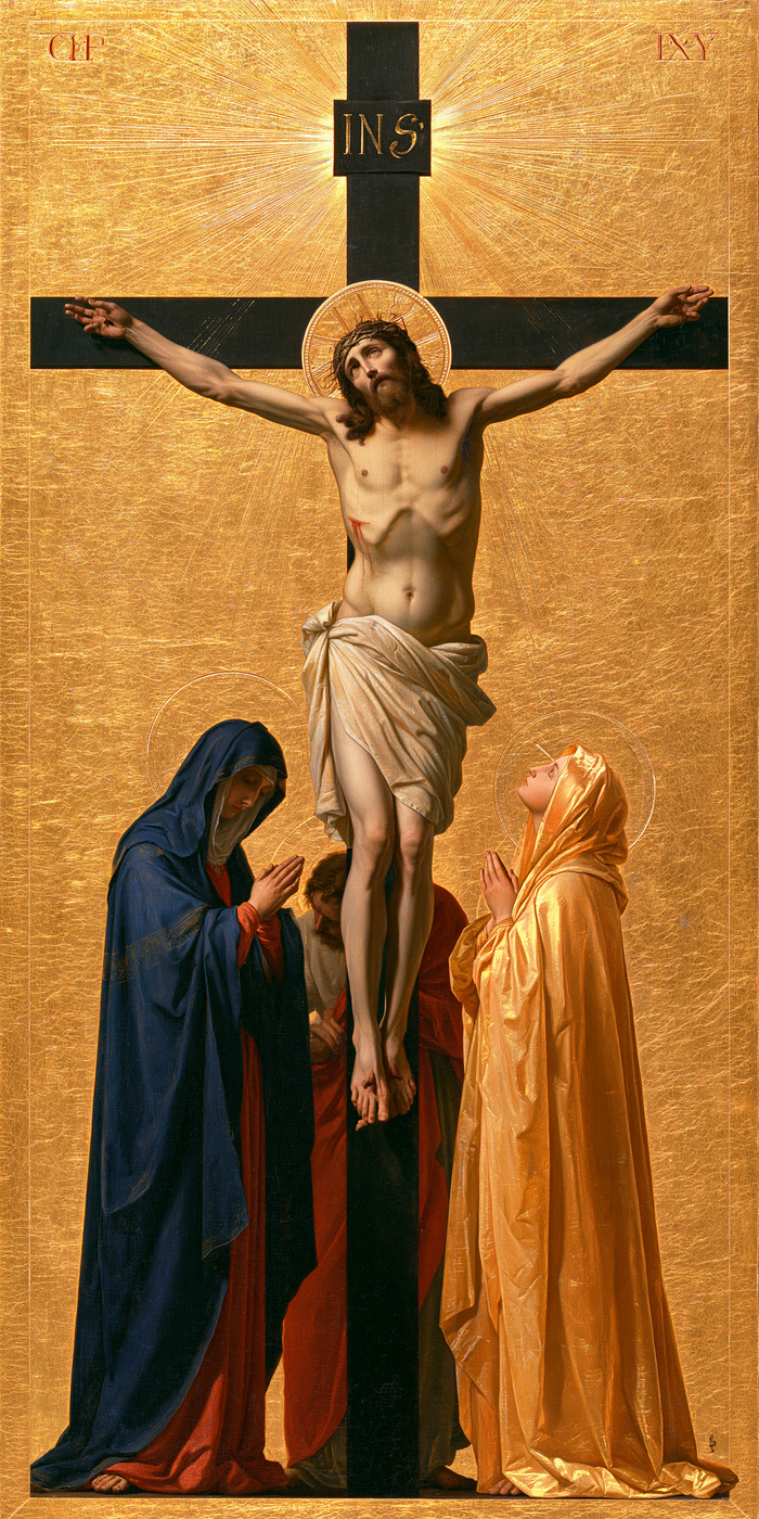 The Crucifixion — The Two Cloaks before Eternal Gold