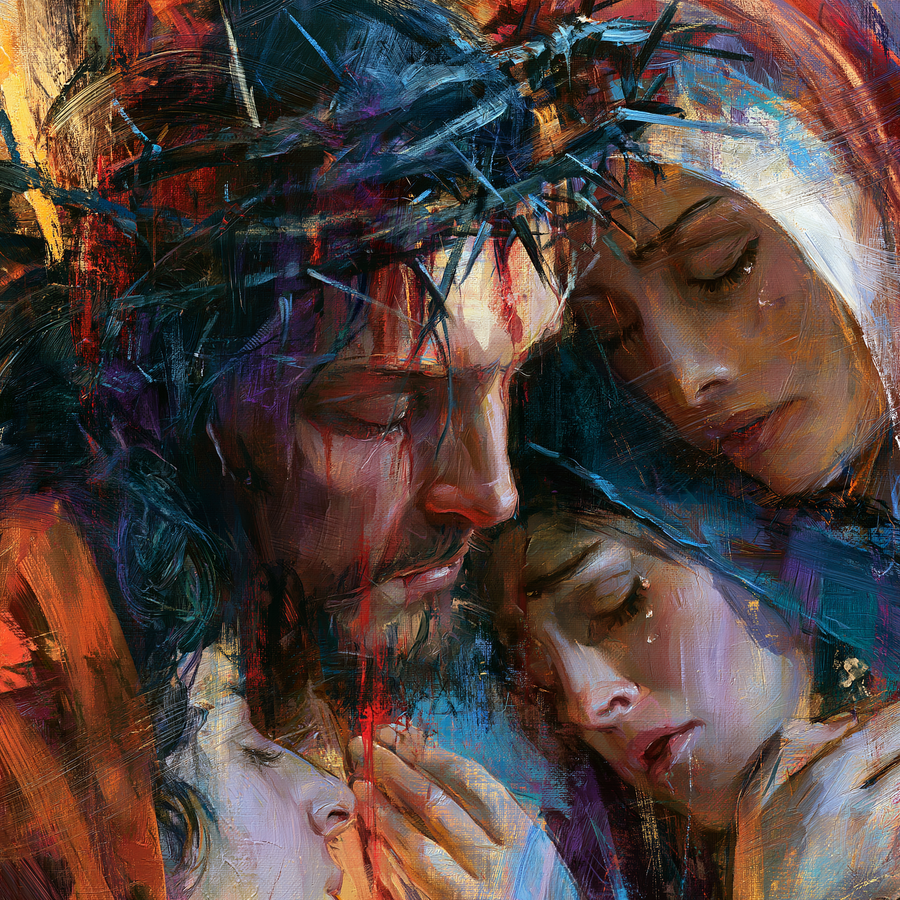 The Crucifixion - Psychological close-up view · Square n° 1