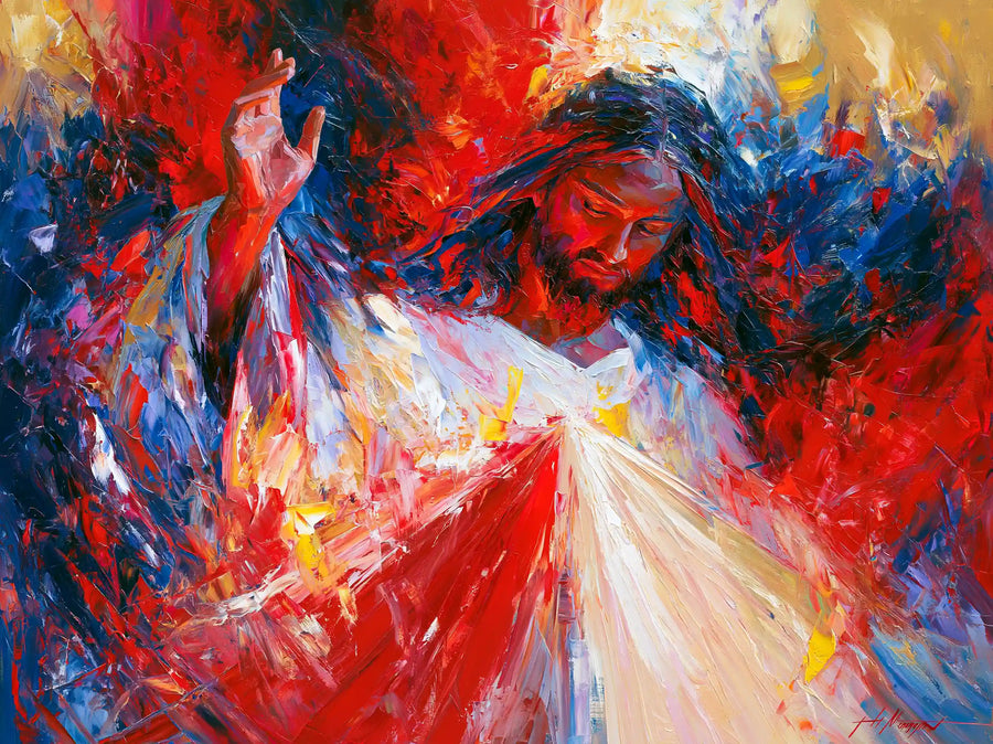 Divine Mercy Jesus – Expressionist · Landscape no. 3