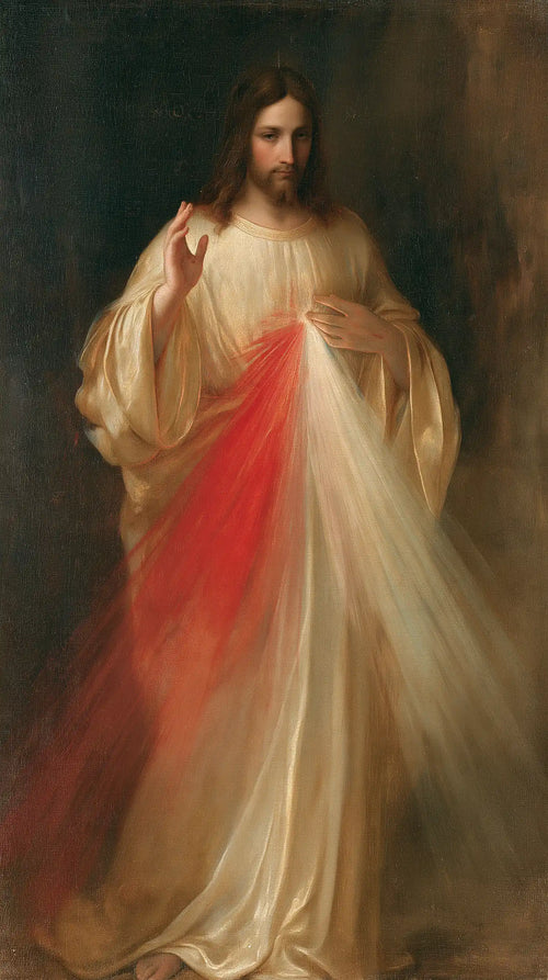 Divine Mercy Jesus in Florentine Renaissance style in Florentine Renaissance style, portrait Christian artwork no. 2
