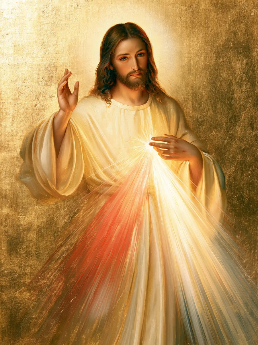 Divine Mercy Jesus - Sacred Gold · Portrait n° 22