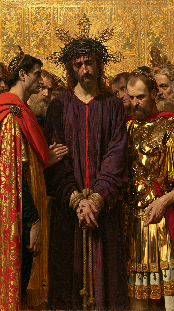 Ecce Homo — The Captive Beside the Gleaming Armour