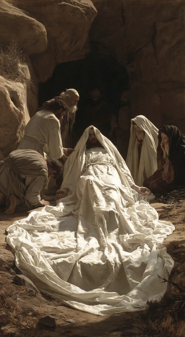 The Entombment of Jesus Christ — Drapery Like a Path of Peace