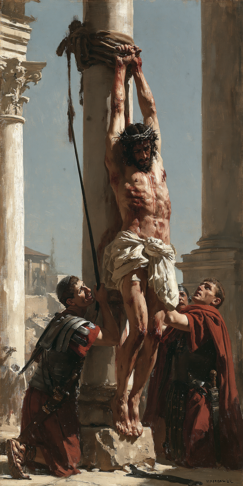 The Flagellation of Christ - Impressionist · Portrait n°1 - אמנות נוצרית