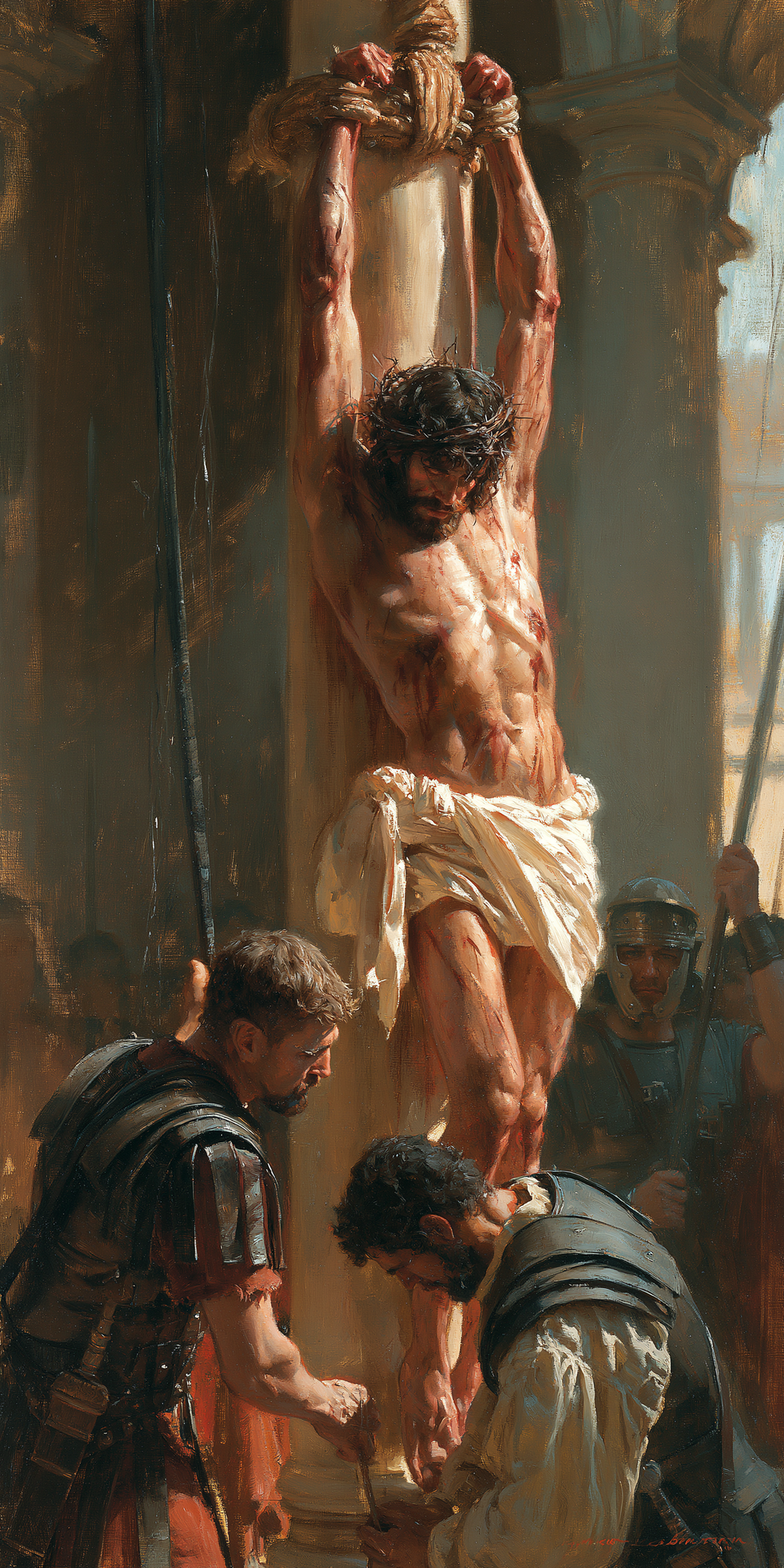 The Flagellation of Christ - Impressionist · Portrait n°3 - אמנות נוצרית