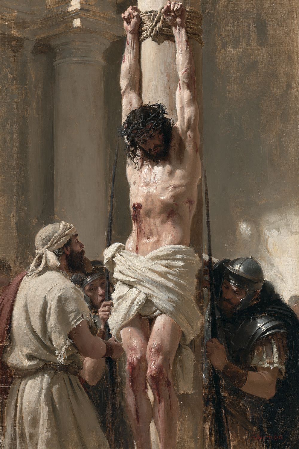 The Flagellation of Christ - Impressionist · Portrait n°10 - אמנות נוצרית