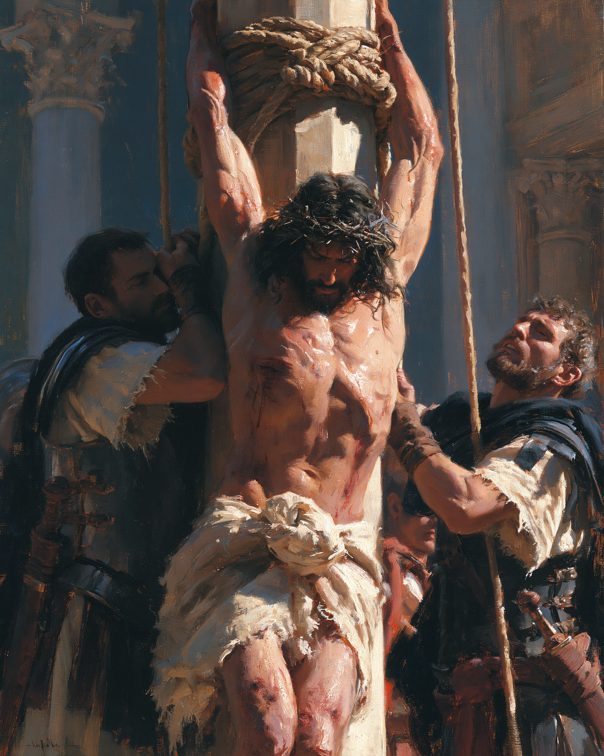 The Flagellation of Christ - Impressionist · Portrait n°13 - אמנות נוצרית