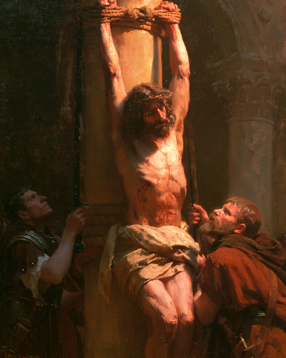 The Flagellation of Christ - Impressionist · Portrait n°14 - אמנות נוצרית