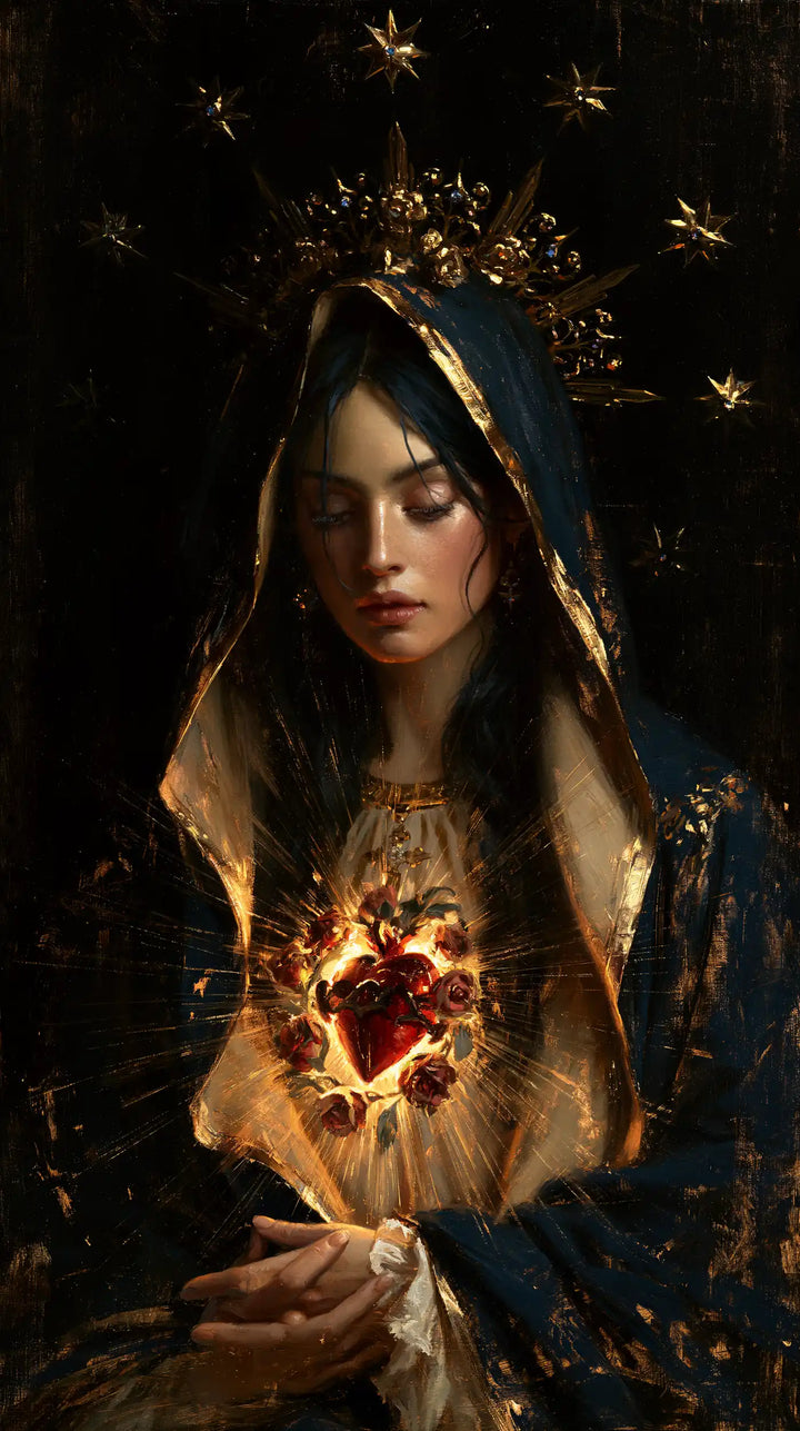 The Immaculate Heart of Mary — The Quiet Fire Beneath the Starry Crown