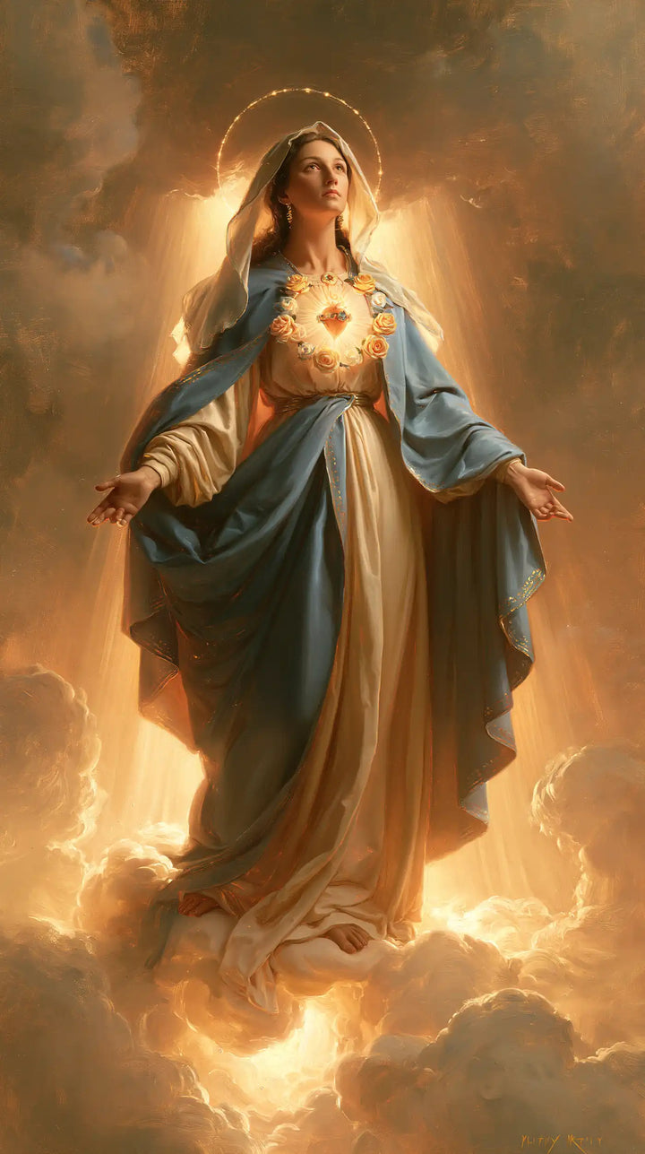 The Immaculate Heart of Mary — The Figure in the Glowing Clearing