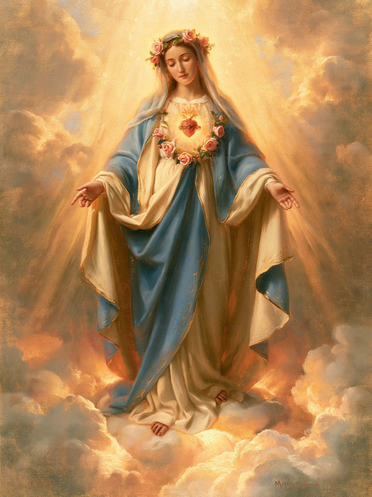 The Immaculate Heart of Mary — The Rose Wreath Above the World