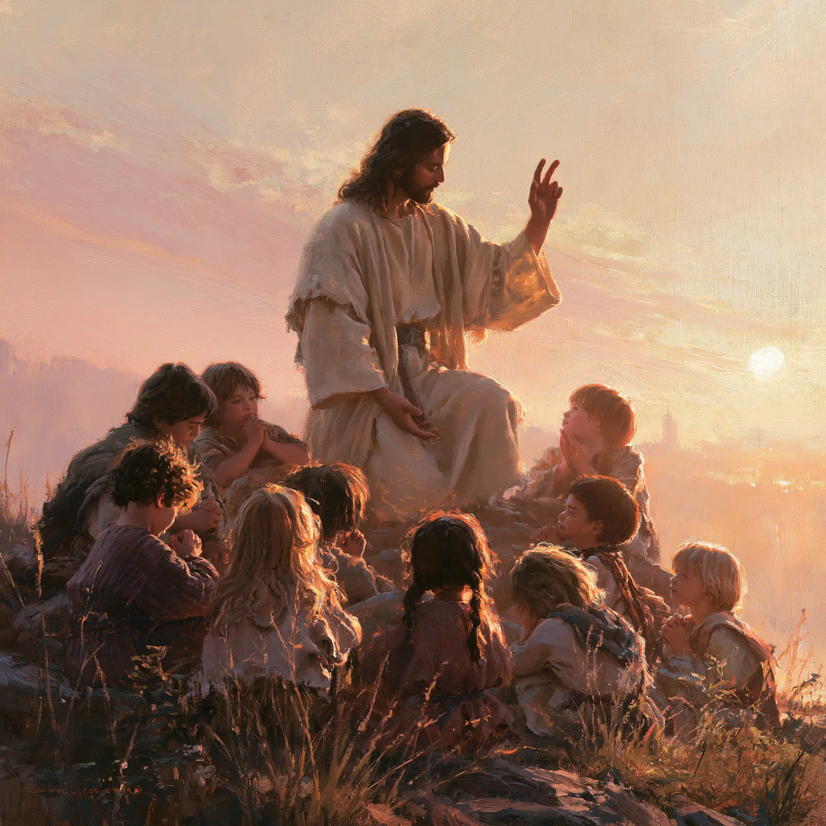 Jesus and the Children — The Blessing upon the Little Hill