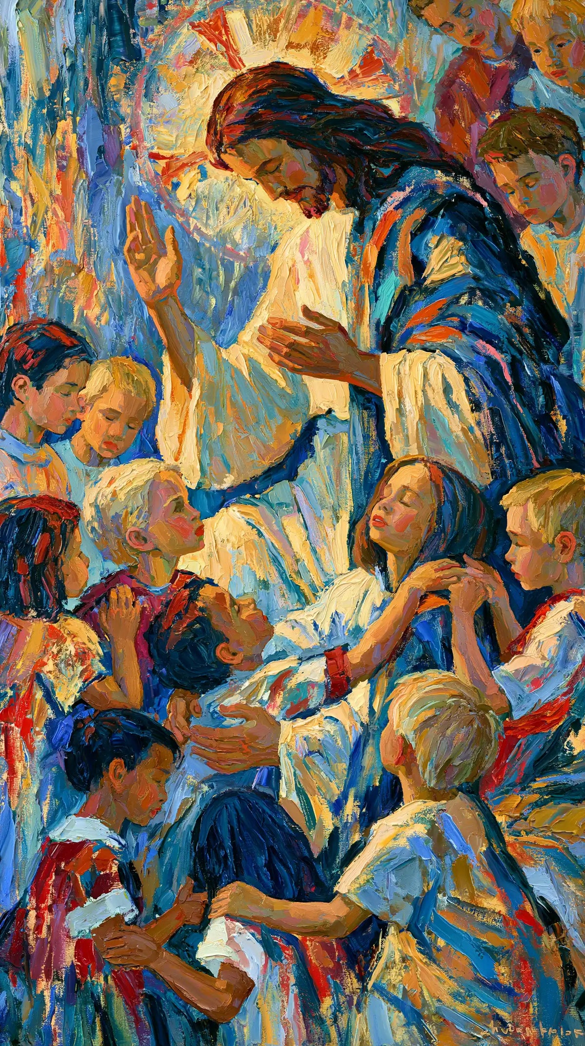 Jesus and the Children — The Golden Cascade around the Little Ones