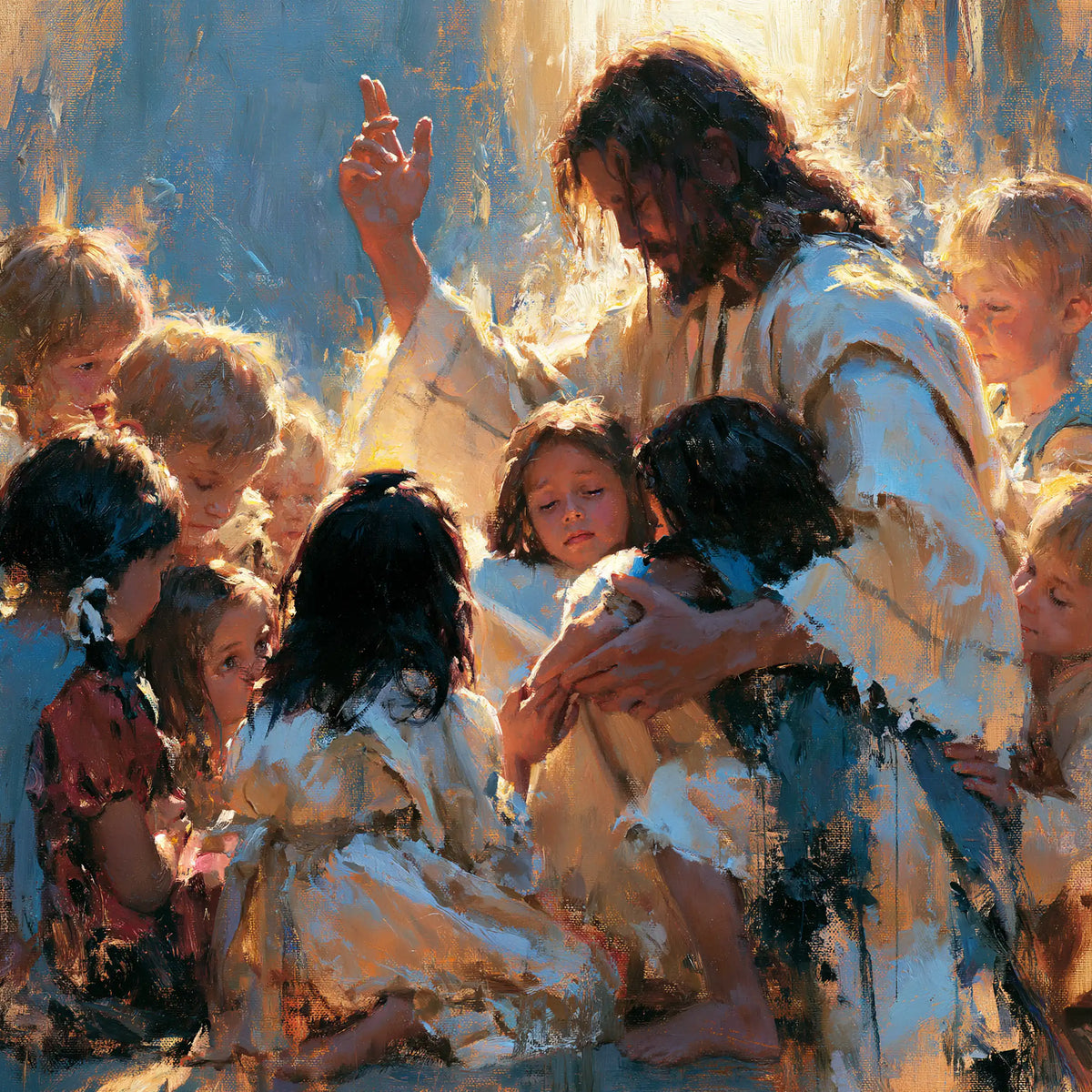 Jesus and the Children — The Sleeping Face at the Heart of the Embrace