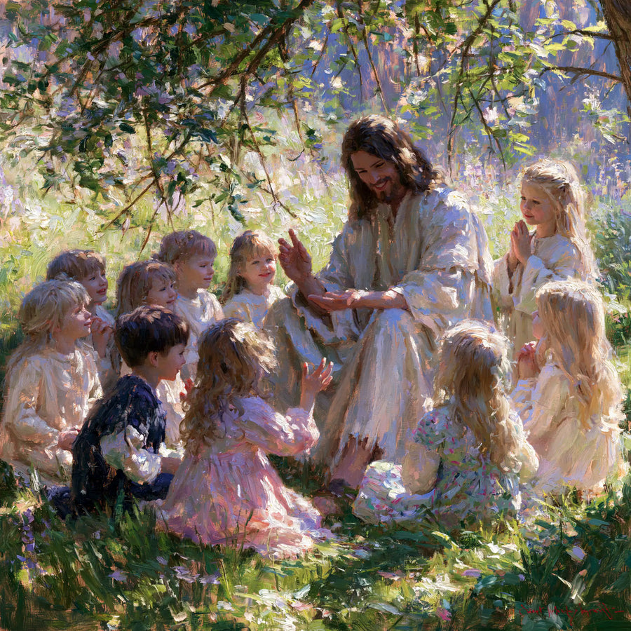 Jesus and the Children - Impressionist · Square n° 4