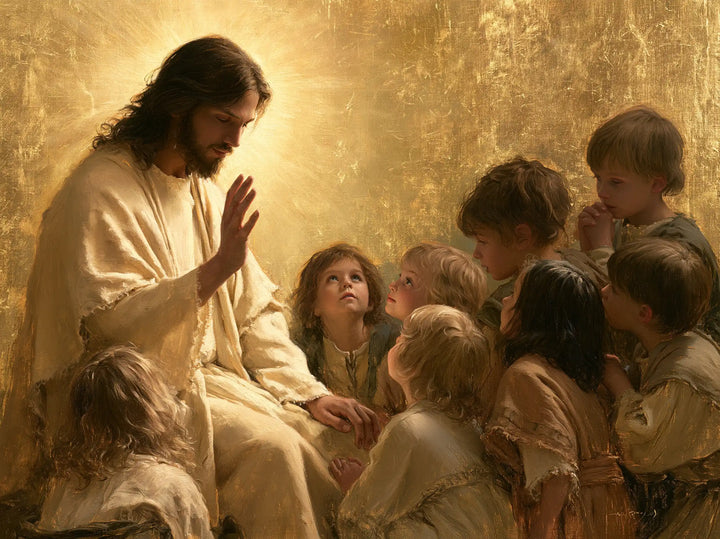 Jesus and the Children - Sacred Gold · Landscape n° 3
