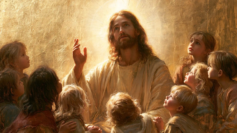 Jesus and the Children - Sacred Gold · Landscape n° 14