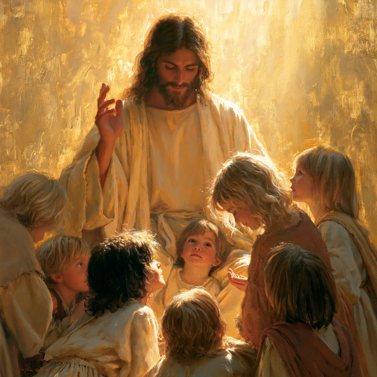 Jesus and the Children — The Little Figure at the Heart of the Ray