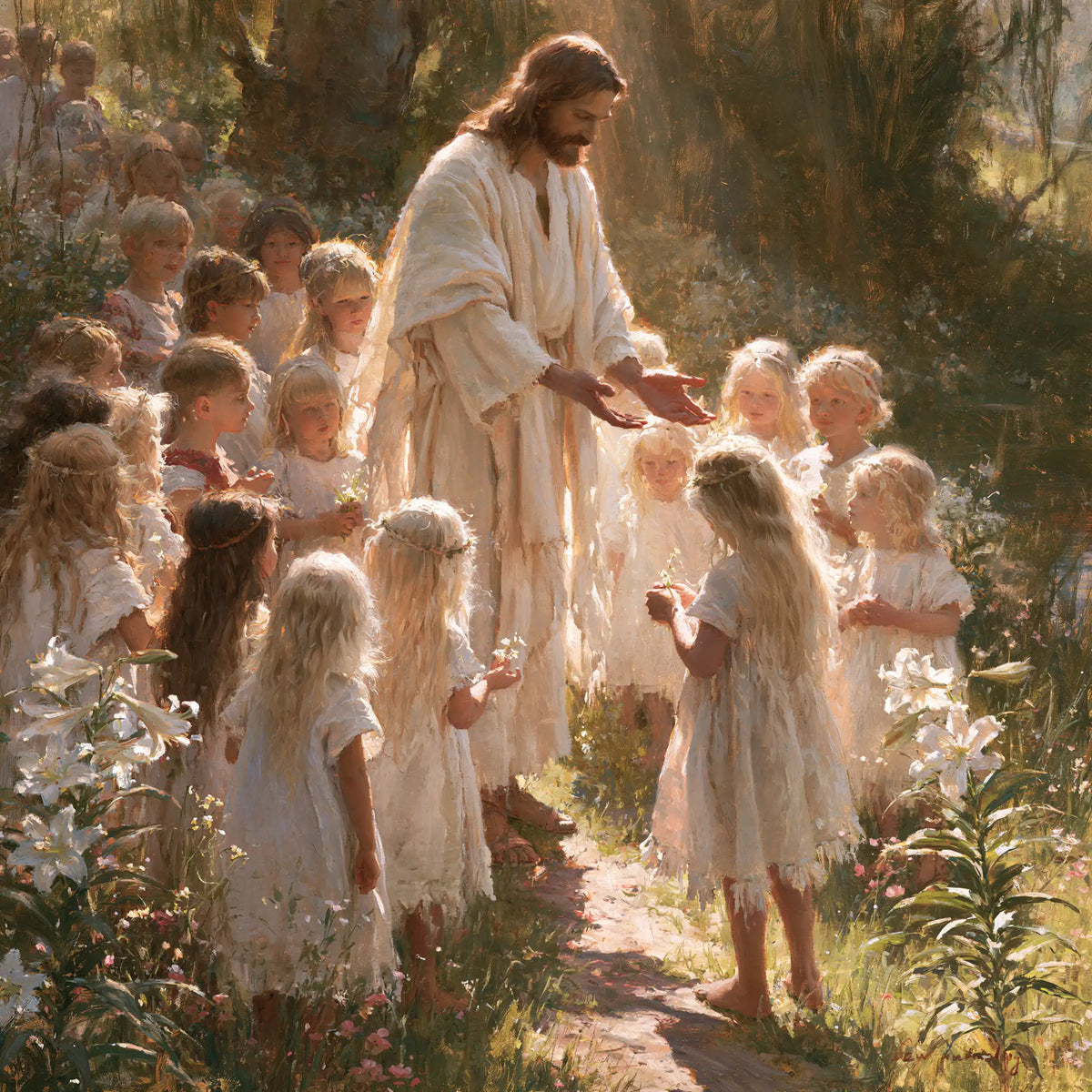 Jesus and the Children — The Little Girl at the Garden’s Threshold