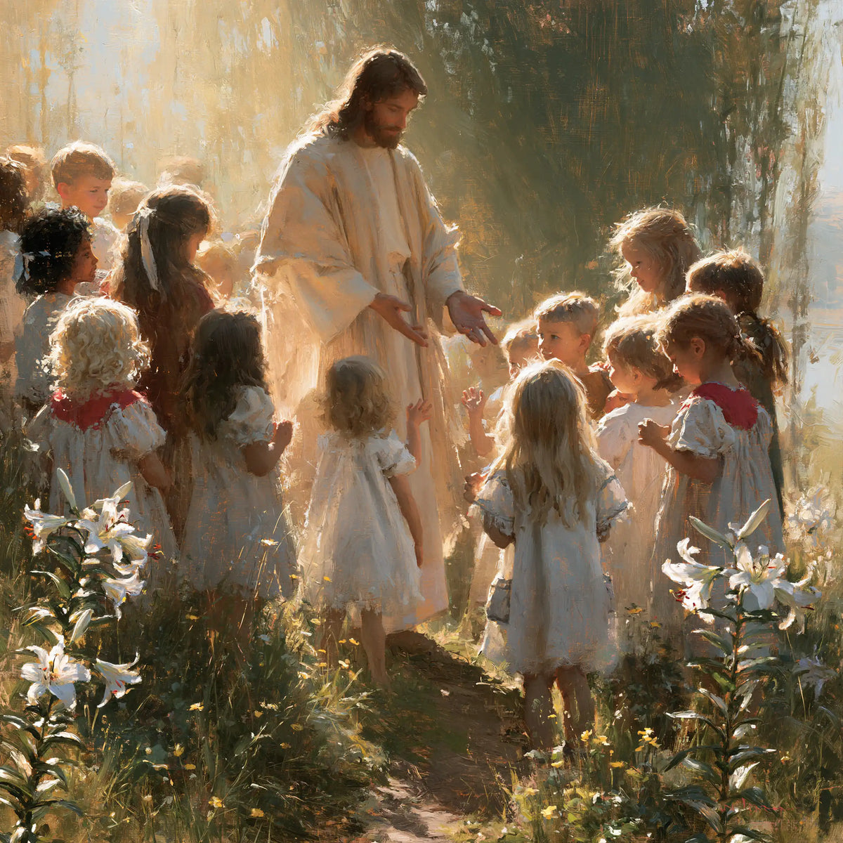 Jesus and the Children — The Circle beside the Pale Tree