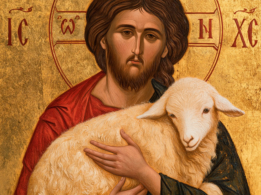 Jesus and the Lamb - Contemporary Byzantine · Landscape n° 5