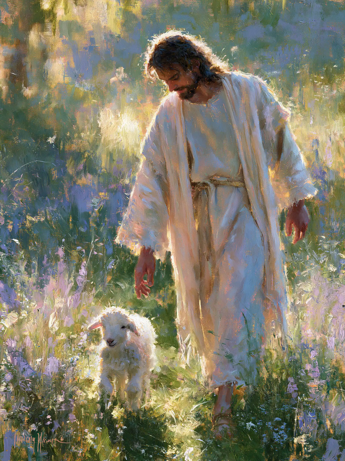 Jesus and the Lamb — Morning in Pearly Sleeves