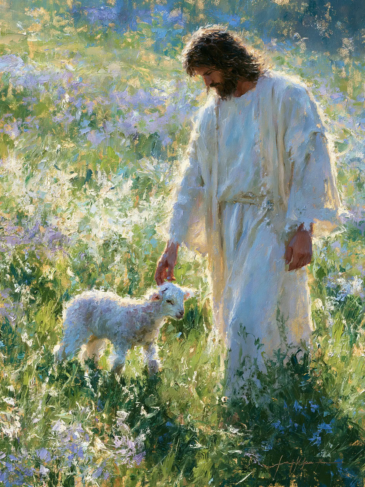 Jesus and the Lamb — The Dialogue of Flowers and Wool