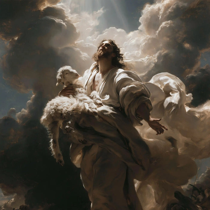 Jesus and the Lamb - Theatrical Baroque · Square n° 2
