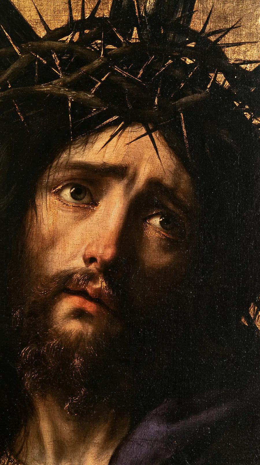 Jesus Crowned with Thorns - Black and Gold · Portrait n° 3