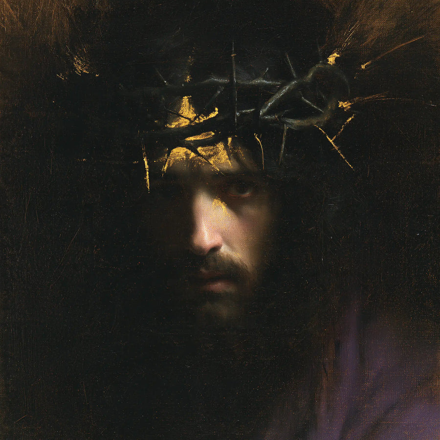 Jesus Crowned with Thorns - Black and Gold · Square n° 2