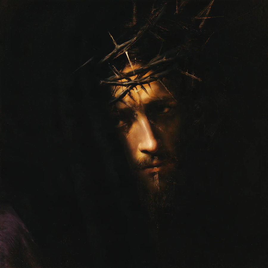 Jesus Crowned with Thorns - Black and Gold · Square n° 6