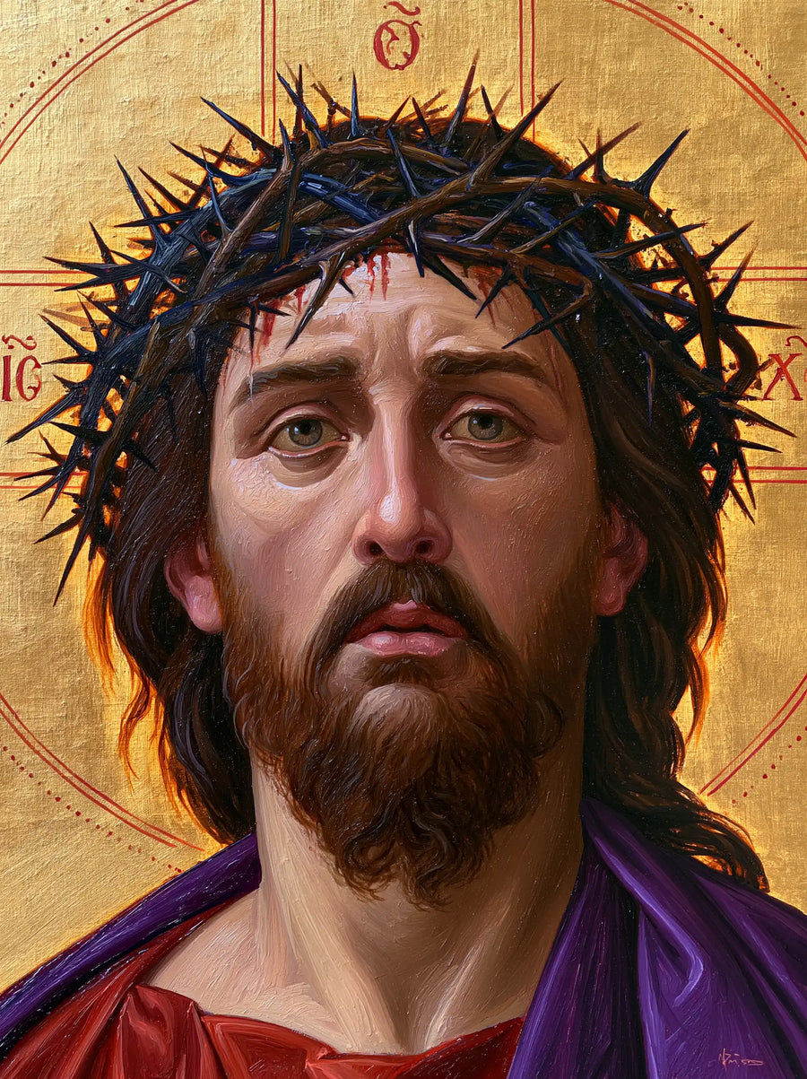 Jesus Crowned with Thorns — The Blue Crown and Purple Robe